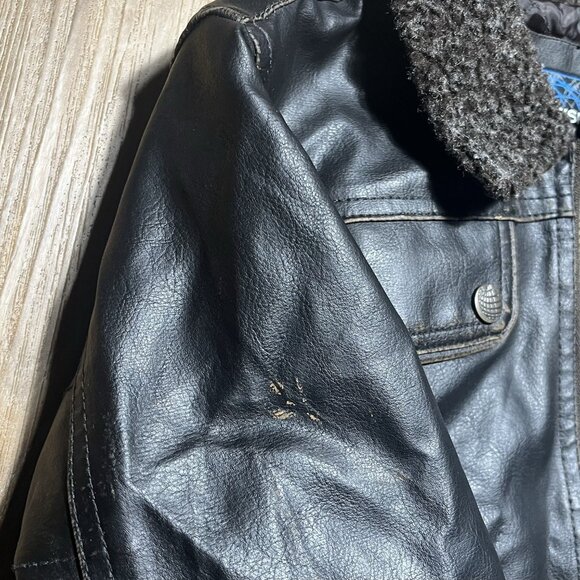 Hemisphere Brown Faux Leather Boys Jacket - Size 7 - Picture 3 of 16